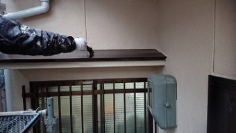 小庇部分ウレタン塗装