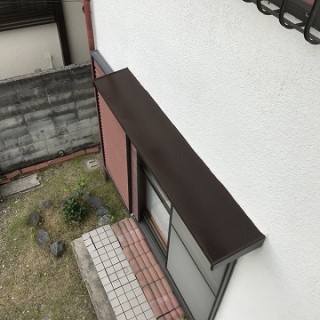 仕上がった庇