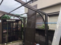 施工前 波板屋根