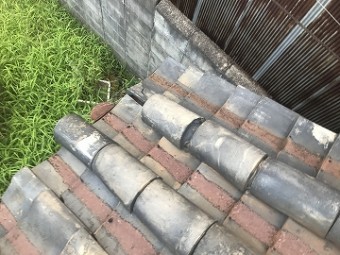 下り棟の劣化