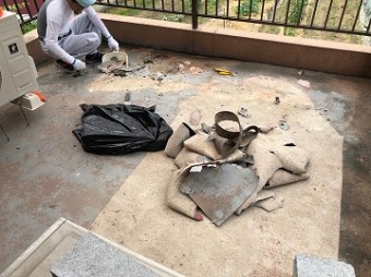 ベランダ塗膜剥離