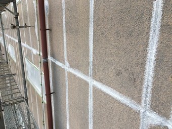 目地部分ひび埋め