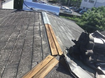 棟板金被災部