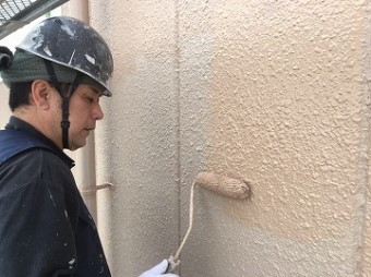 上塗り作業
