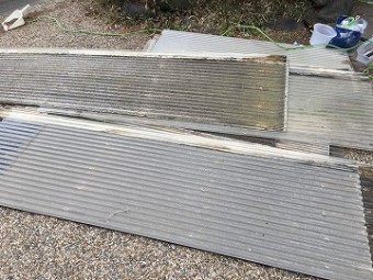 撤去した波板