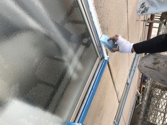 コーキング馴らし