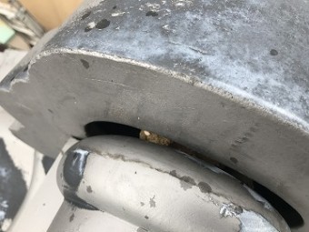 鬼瓦のはちまきの破損