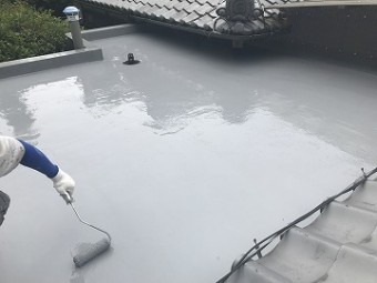 ウレタン防水2層目