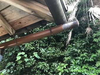 雨樋のコーナー部分