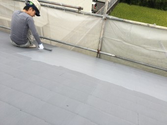 上塗り作業