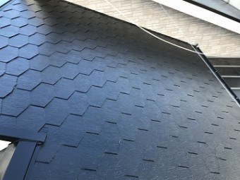 上塗り後の屋根