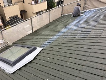 トップライト周り錆び止め