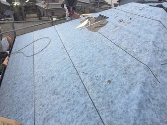 防水紙施工
