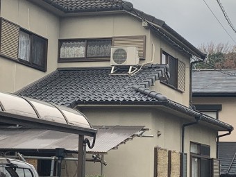 施工後の差し掛け屋根
