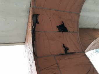 損傷した柱部分