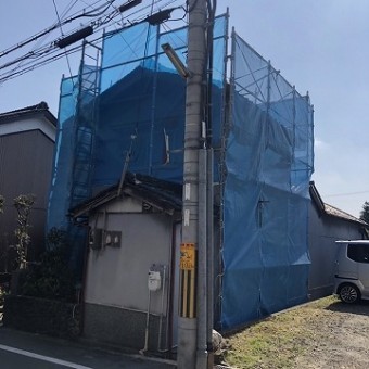 仮設足場完成