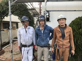 足場の職人さん達