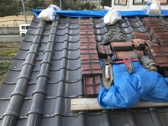 釉薬瓦施工