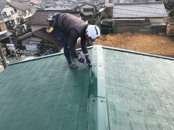 既存棟板金撤去