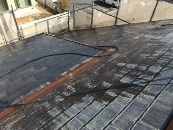 洗浄後の屋根