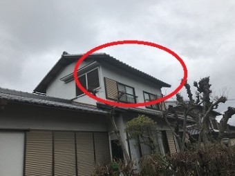 雨樋の破損箇所