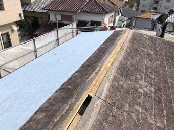 防水紙施工