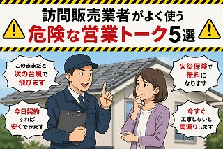 訪問販売業者がよく使う危険な営業トーク5選