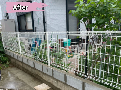 安堵町新しく交換したフェンス