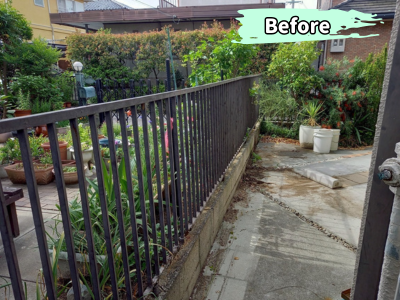 安堵町倒れそうなフェンス