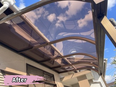 大和郡山市テラス波板交換後