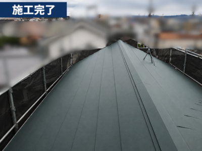 広陵町 スーパーガルテクト施工後の屋根