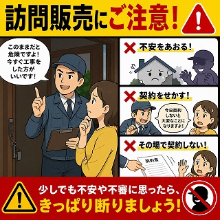 奈良市で屋根の訪問販売業者が来たら要注意｜契約前に確認したい5つのポイント