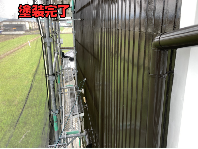 橿原市 トタン壁 塗装工事 完成