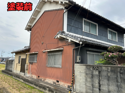 橿原市 トタン壁塗装工事 ビフォー