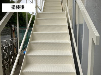 香芝市工場階段塗装後