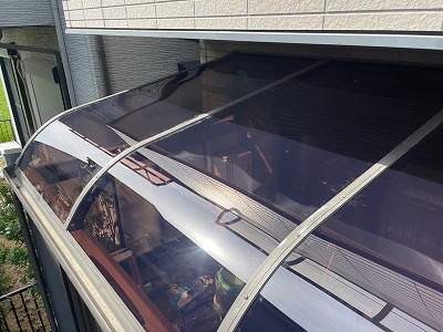 香芝市テラス屋根パネル交換工事完了