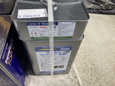 広陵町屋根の塗装材料マイルドシリコン遮熱塗料