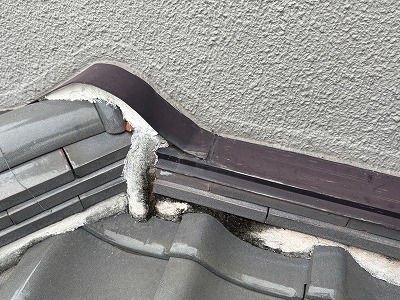 壁際漆喰の劣化