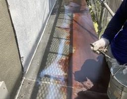 錆転換剤塗り完了