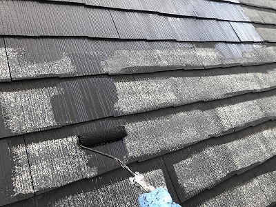 屋根塗装1回目