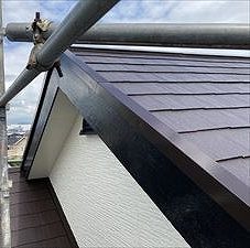 破風　上塗り１回目塗装完了