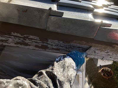 破風板ケレン作業