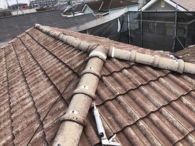 大屋根　隙間、ビス頭コーキング