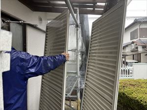 雨戸裏　高圧洗浄