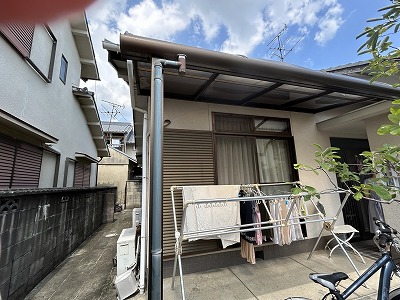 大和郡山市洗濯場の波板現状