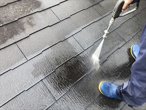 屋根　高圧洗浄