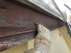 破風板　ケレン、ペーパー掛け