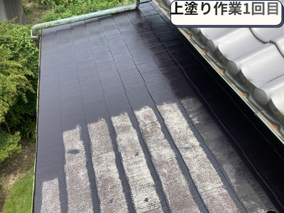 上塗り作業１回目