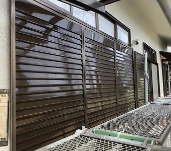 雨戸　塗装完了