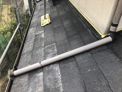 下屋根　洗浄完了